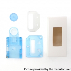 SXK Fire Button Screen Plate Button Plate Set for SXK BB 60W 70W Box Mod Kit - Transparent Blue