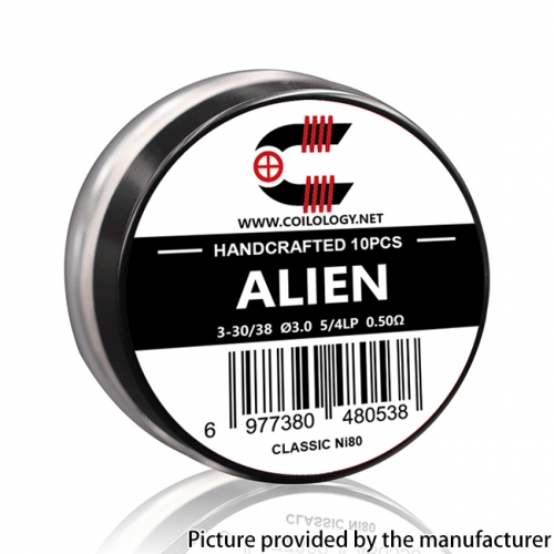 Coilology Handcrafted Coils Ni80 ALIEN Coil 3-30/38GA 0.5ohm for DTL RTA RDA Tank