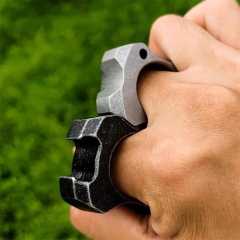 Mini Portable Knuckle Duster Bottle Opener Tool Defence Article - Grey