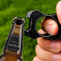 Mini Portable Knuckle Duster Bottle Opener Tool Defence Article - Grey