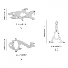 Outdoor Multitool Card Keychains Bottles Opener Stainless Steels Pocket Tool for Hiking Camping Travel - Giraffe