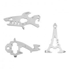 Outdoor Multitool Card Keychains Bottles Opener Stainless Steels Pocket Tool for Hiking Camping Travel - Giraffe