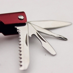 6 in1 Portable Mini Multifunctional Folding Pliers Led Keychain for Outdoor Travel Camping