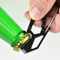 Portable Multifunction Tool Card Key Ring Wrench Bottle Opener Screwdriver Outdoor Compact Tools for Survival Camping