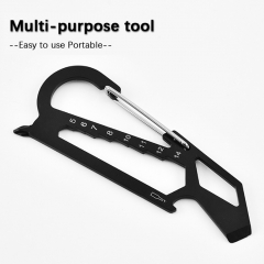 Portable Multifunction Tool Card Key Ring Wrench Bottle Opener Screwdriver Outdoor Compact Tools for Survival Camping