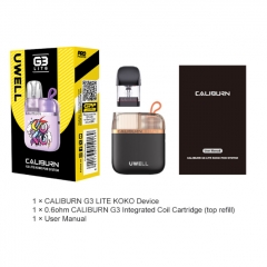 (Ships from Bonded Warehouse)Authentic Uwell Caliburn G3 Lite KOKO Kit 2.5ml - Graffiti Purple (Ships from Bonded Warehouse)Authentic Uwell Caliburn G3 Lite KOKO Kit 2.5ml - Graffiti Purple