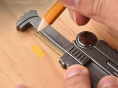 Titanium Portable Multi EDC Tools Card Bottle Opener Folding Knife Simple Ruler - Rainbow