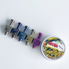 Rekavape Wick'd Alpha Style Titanium Alloy RBA Bridge with 7 Air Inserts for Boro Devices Billet BB Mod Kit - Purple