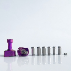 Rekavape Wick'd Alpha Style Titanium Alloy RBA Bridge with 7 Air Inserts for Boro Devices Billet BB Mod Kit - Purple