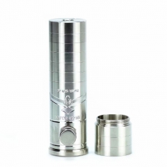 Vapor G Mini v2.5 18350/18500/18650 Mechanical Mod 23mm w/Logo - Silver
