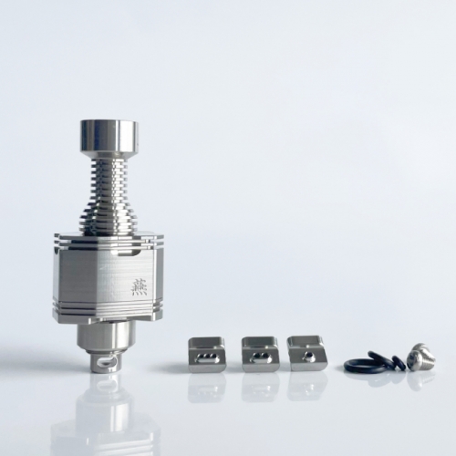 Rekavape 415 BB Tsubame Style RBA with 4 Airpins for Boro Tank Billet Mod - Silver