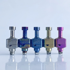 Rekavape Wick'D Alpha Panda Style Titanium Alloy RBA Bridge with 7 Air Inserts for Boro Devices Billet BB Mod Kit - Blue