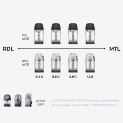 (Ships from Bonded Warehouse)Authentic Uwell Upgraded Caliburn GPP Pod Cartridge 3ml 0.9ohm 3pcs