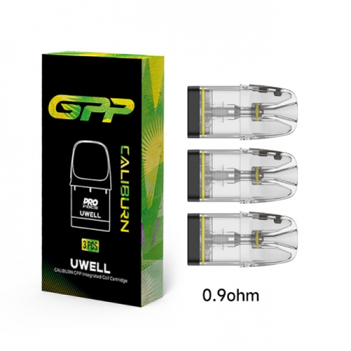 (Ships from Bonded Warehouse)Authentic Uwell Upgraded Caliburn GPP Pod Cartridge 3ml 0.9ohm 3pcs