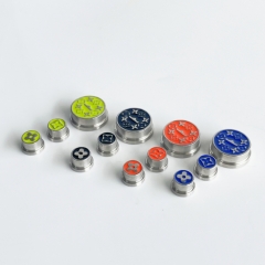 Rekavape BMM.38 Style Metal Replacement Button Set - Monarchy Stars Green
