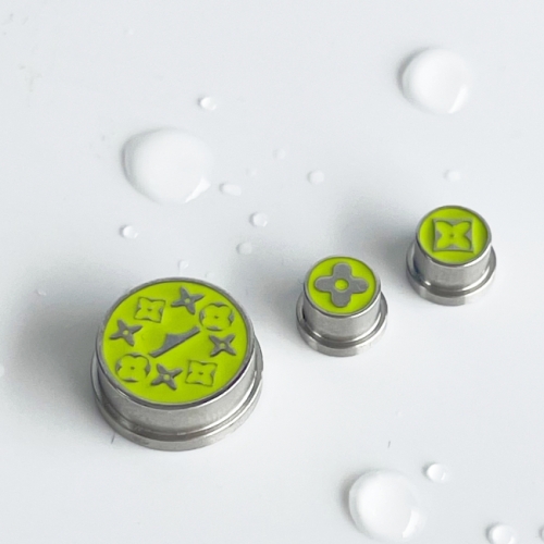 Rekavape BMM.38 Style Metal Replacement Button Set - Monarchy Stars Green
