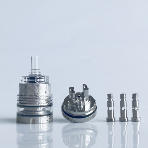 Rekavape Upgraded Monarchy Style 316SS 22mm MTL OST Old School F-Dama Tank with 4 Air Pins - PC Silver