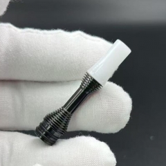 Long 510 Drip Tip Stainless Steel Base + Pom Mouthpiece for RTA RDA Atomizer - Black + White