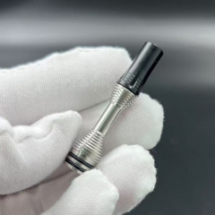 Long 510 Drip Tip Stainless Steel Base + Pom Mouthpiece for RTA RDA Atomizer - SS+ Black