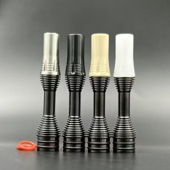 Long 510 Drip Tip Stainless Steel Base + PEEK Mouthpiece for RTA RDA Atomizer - Black + Grey