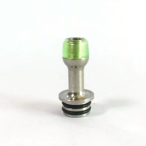Focivape Stainless Steel 510 Drip Tip for RTA RDA Tank - Transparent Green+ Silver
