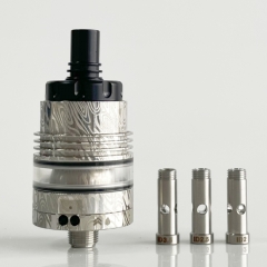 Rekavape OST Old School Style 22mm DL RTA F-Dama Tank with 4 Air Pins 3ml - POM Silver