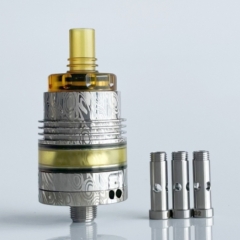Rekavape OST Old School Style 22mm DL RTA F-Dama Tank with 4 Air Pins 3ml - PEI Silver