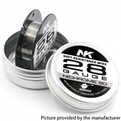 NK NI80 Round Silk 28GA Heat Wire 30Feet