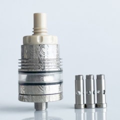 Rekavape OST Old School Style 22mm DL RTA F-Dama Tank with 4 Air Pins 3ml - PEEK Silver