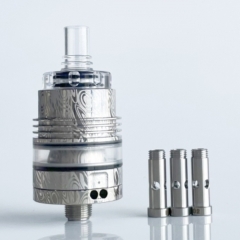 Rekavape OST Old School Style 22mm DL RTA F-Dama Tank with 4 Air Pins 3ml - PC Silver