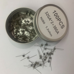 Premade Coil Ni80 Fused Clapton Ni80 32GA*2+38GA Coil Wire 100pcs - 1.2ohm