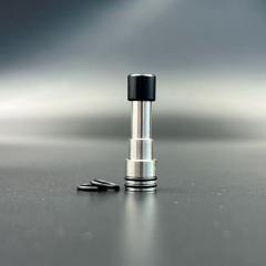 Long 510 Drip Tip Stainless Steel Base + POM Mouthpiece for RTA RDA Atomizer - SS + Black