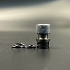 D-Tip Bros Style 510 Drip Tip Stainless Steel Base + Resin Mouthpiece for RTA RDA Atomizer - Full Black