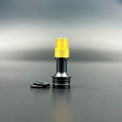 510 Drip Tip Stainless Steel Base + PEI Mouthpiece for RTA RDA Atomizer - Black Yellow