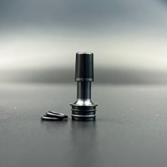 510 Drip Tip Stainless Steel Base + POM Mouthpiece for RTA RDA Atomizer - Full Black