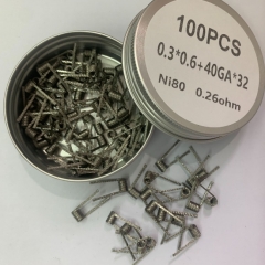 Premade Coil Ni80 Super Alien 0.3*0.6+40GA*32 Coil Wire 100pcs - 0.26ohm
