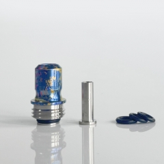 Rekavape Mission XV ARC Style Titanium BB Drip Tip for Billet Tank Boro Mod - Rainbow Splatter