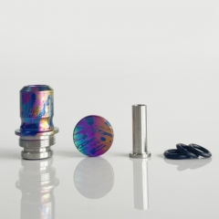 Rekavape Mission XV ARC Style Titanium Intergrated Drip Tip Button Set for Dotmod Dotaio V2 Pod - Rainbow Splatter