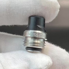 Mission TIPS V2 Style Stainless Steel + POM Drip Tip Set for Billet Tank Boro Mod - Silver +Black