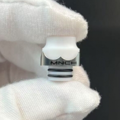 Monarchy Itip Style Stainless Steel + POM 510 Drip Tip for RDA RTA RDTA Atomizer - Silver White