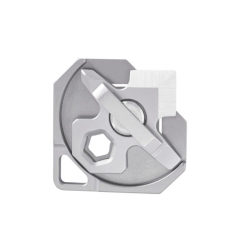 Portable 4 in 1 Titanium Multi-Tool Screwdriver Cutter Wrench for Camping Outdoor Hiking Survival Sport - Grey