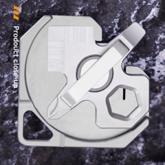 Portable 4 in 1 Titanium Multi-Tool Screwdriver Cutter Wrench for Camping Outdoor Hiking Survival Sport - Grey
