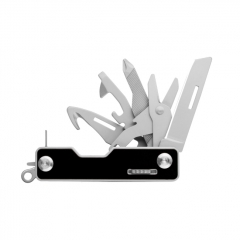 Portable 11 in 1 Multitool Pliers Screwdriver Scissors Bottle Opener Folding Swiss Knife Tools for Camping Outdoor Hiking Survival Sport - Black
