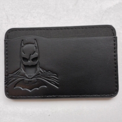 ID Card Cover Hollow Out Character Design Storage Driver's License Horizontal Edition Wallet Holder - Black