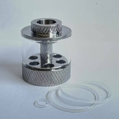 Replacement Tank Tube with Knurling Surface for Empire V Style RTA - Silver