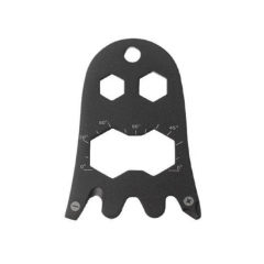 Multifunctional Creative Halloween Ghost Styling EDC Tool Keychain Screwdriver Bottle Opener Tool Card for Outdoor Survival Sport - Black