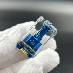 Jouzu Style RBA Tank with 5 Air Pins for dotMod dotAIO V1 V2 Pod Boro Devices Billet Mod Kit  - Blue