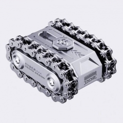 Handheld Rotating Gear Roller Toy Mini EDC Tank for Adults Stress Relief and Focusing - Silver