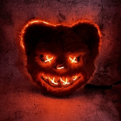 Christmas Halloween Led Light Spooky Mask Glowing Disguise Prop Party Cosplay Festival Costume Accessory - Horror Bear