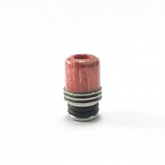 Focivape Stable Wood + SS Base 510 Drip Tip Mouthpiece for RTA RDA Tank - Red